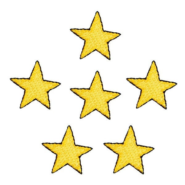 Expo BaZooples Iron-on Patch Applique/Patch Star Pack of 6