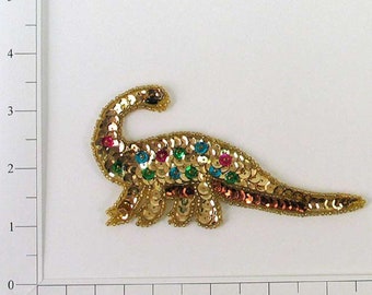 Barry Brachiosaurus Dinosaur Sequin Applique/Patch - Clearance