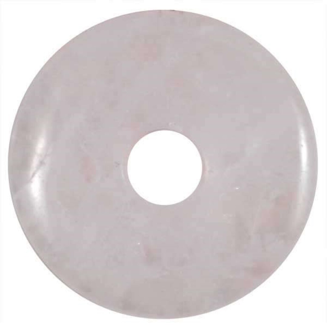 Rose Quartz Donut Pendant Etsy