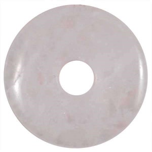 1pc Pendentif Pierre semi précieuse Quartz Rose Donut 20mm   4558550005564 