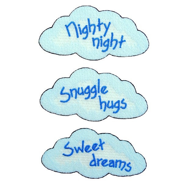 Expo BaZooples Iron-on Patch Applique Fluffy Clouds  Pack of 3