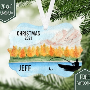 Nom personnalisé de pêcheur en aluminium mince d'ornement de pêche de bateau