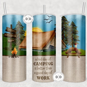 camping sublimación vaso envoltura carpa digital en blanco para personalización personalización
