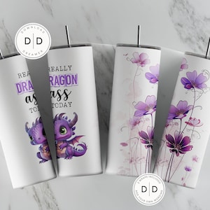 purple sublimation tumbler wrap really dragon ass today digital