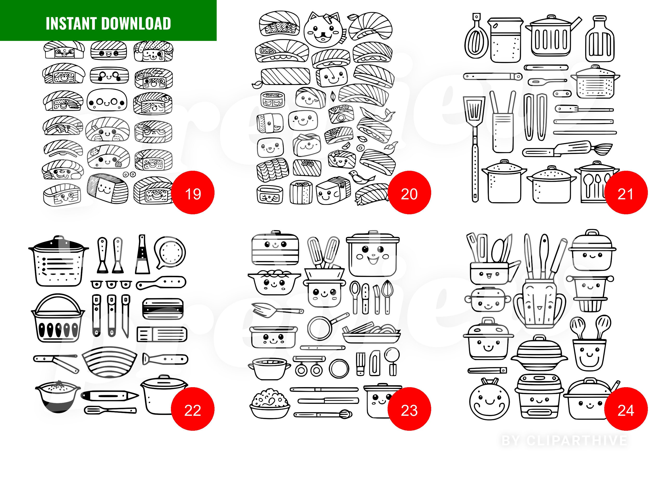 Easy Coloring Pages: 25 Adorable Food Coloring Pages Printable PDF for