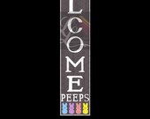 Front Porch Sign SVG Home Decor Easter Welcome Peeps SVG .dxf .png .jpg .svg sign wood sign template spring vertical candy