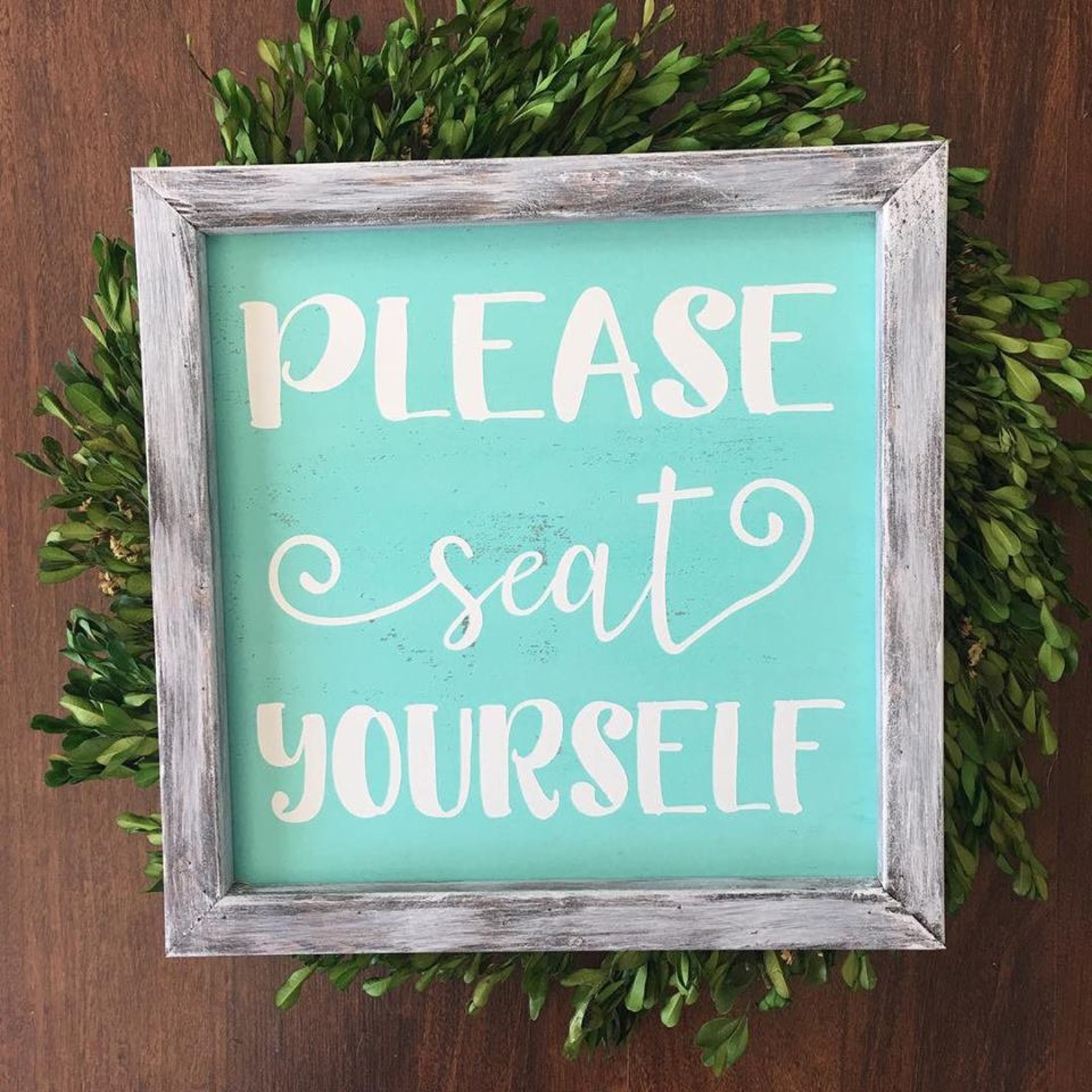 Please Seat Yourself Bathroom Wood Sign Etsy
