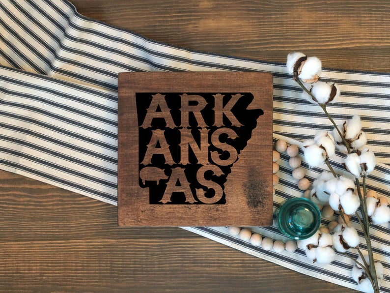 Rustic Arkansas wood sign Arkansas Razorbacks the natural Etsy