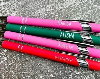 Personalized Ballpoint Pen with Stylus, Laser Engraved Gift