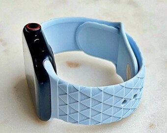 Geometric Laser Engraved Silicone Apple Watch Band
