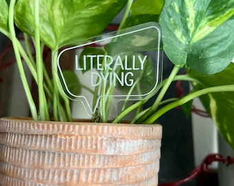 Funny Acrylic Plant Stakes | Sarcastic Plant Mom Decor