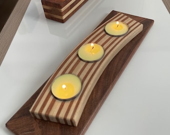 Kerzenhalter aus Holz handgefertigt