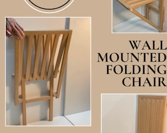 Wall mounted folding chair