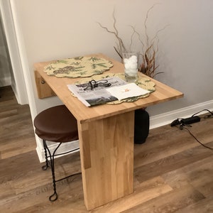 Table pliante Table murale en bois Mécanisme Oak