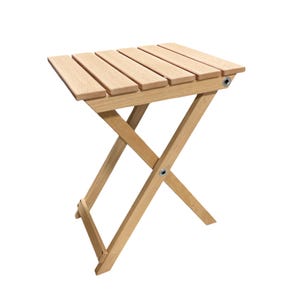 Handmade WOODEN FOLDING STOOL - Portable, Space-Saving, Durable Seat For Home, Garden And Outdoor Use - Compact, Multipurpose Furniture