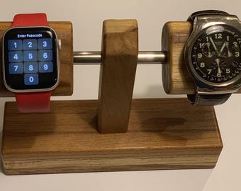 Présentoir à Montres WatchLife En Noyer Pour 2 Montres - Neuf Fabriqué Au Japon