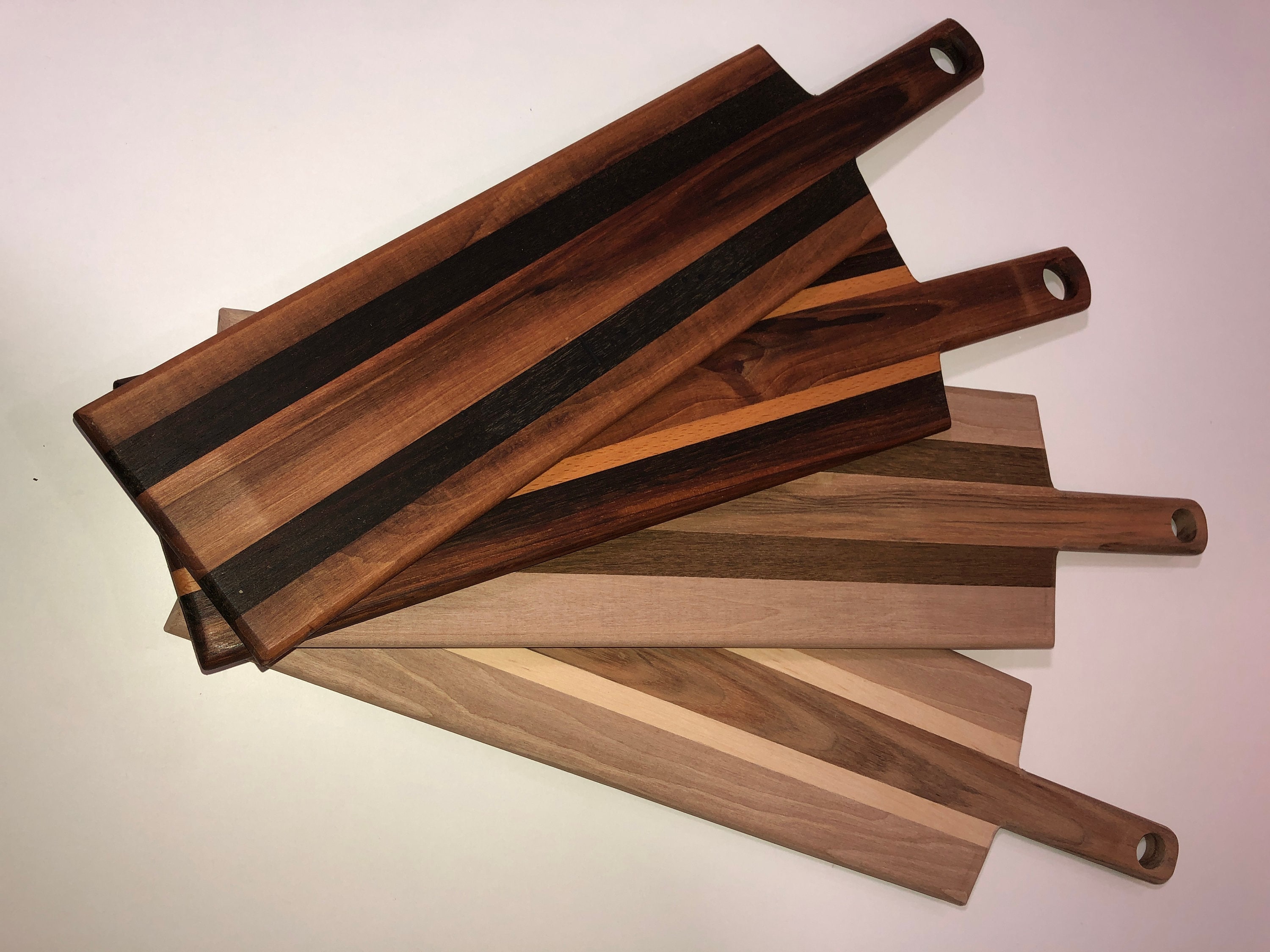 Wooden cutting board with handle Etsy