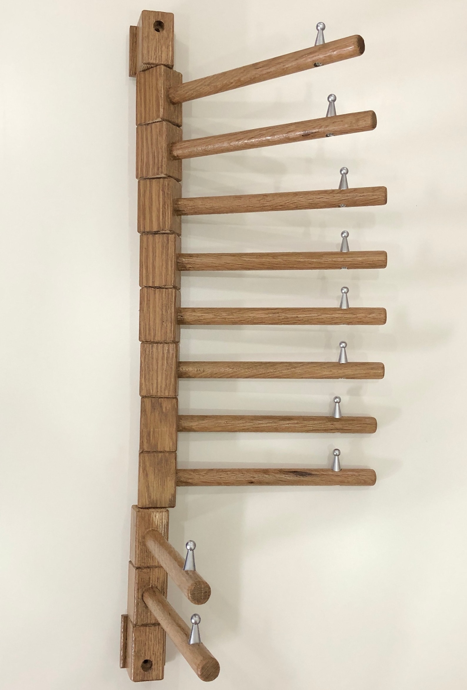 Wooden Wall-mounted WOMENS HANDBAG RACK – Italian Design Space-saving ...