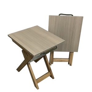 Handmade WOODEN FOLDING STOOL - Portable, Space-Saving, Durable Seat For Home, Garden And Outdoor Use - Compact, Multipurpose Furniture