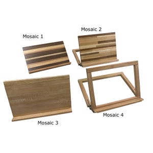 Holz Mosaik Tablet Ständer - voll verstellbarer Winkel - handgefertigtes & anpassbares Geschenk