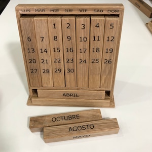 Perpetual Calendar - wood