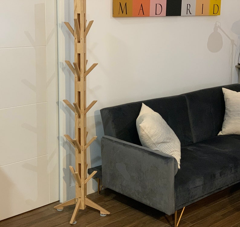 Standing Coat Rack Design Coat Stand Wood Coat Rack Stand | Etsy