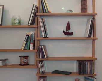 Modular Modern Wood Floating Shelves – Handmade and Customizable