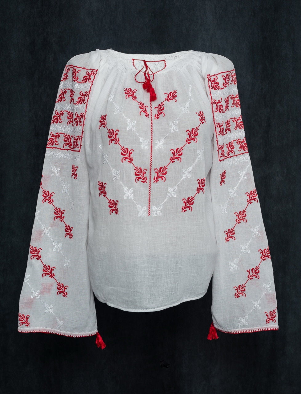 トップス 1940s All White Romanian Blouse M il_fullxfull.5381218639_ar1w.jpg