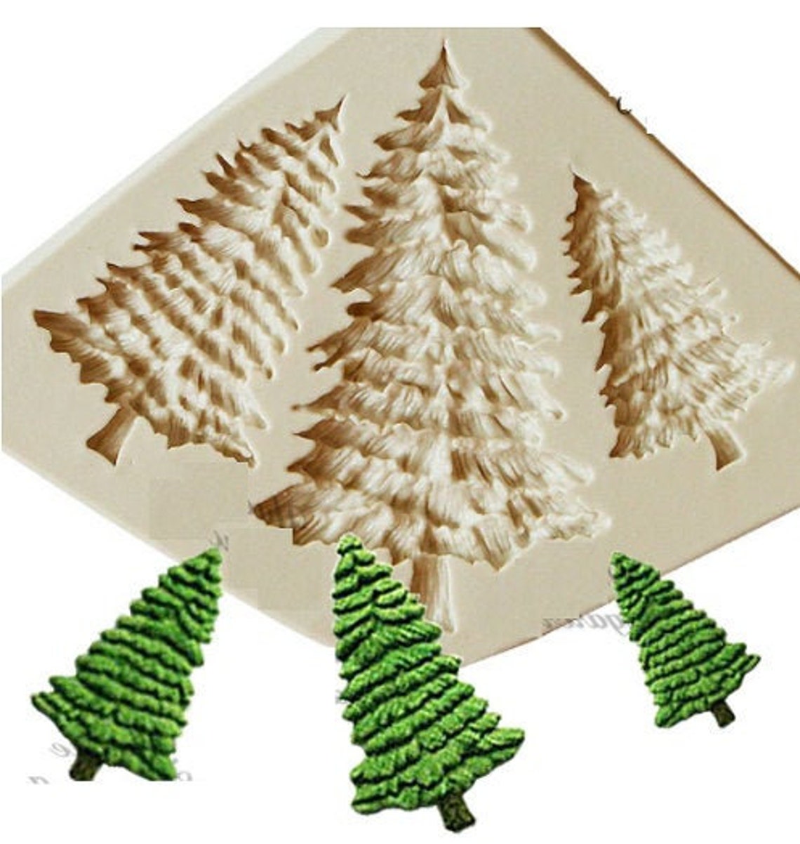 Christmas Tree Silicone Mold Fondant Mold Cake Decorating Etsy