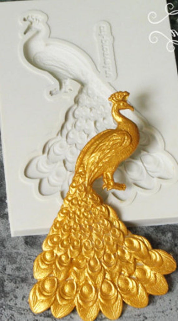 Peacock Silicone mold fondant mold cake decorating tools chocolate gumpaste mold