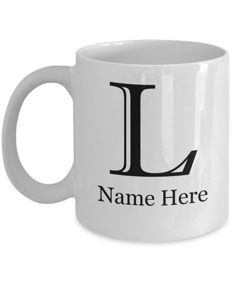 Monogram Coffee Mug Best Personalized Initial Letter Custom Etsy