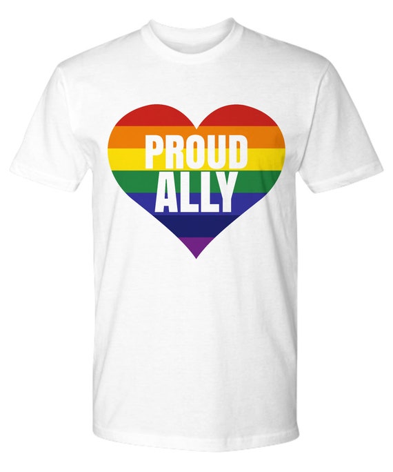 Proud Ally Rainbow Lgbt Flag Gay Pride Shirt Gay Bachelor | Etsy