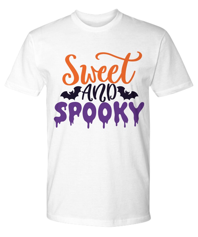 Sweet And Spooky Tshirt Funny Halloween Shirts Outfit Cute Tee Etsy
