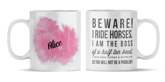 personalised name mug horse themed equestrian cute special christmas gift for her coffee cup mug