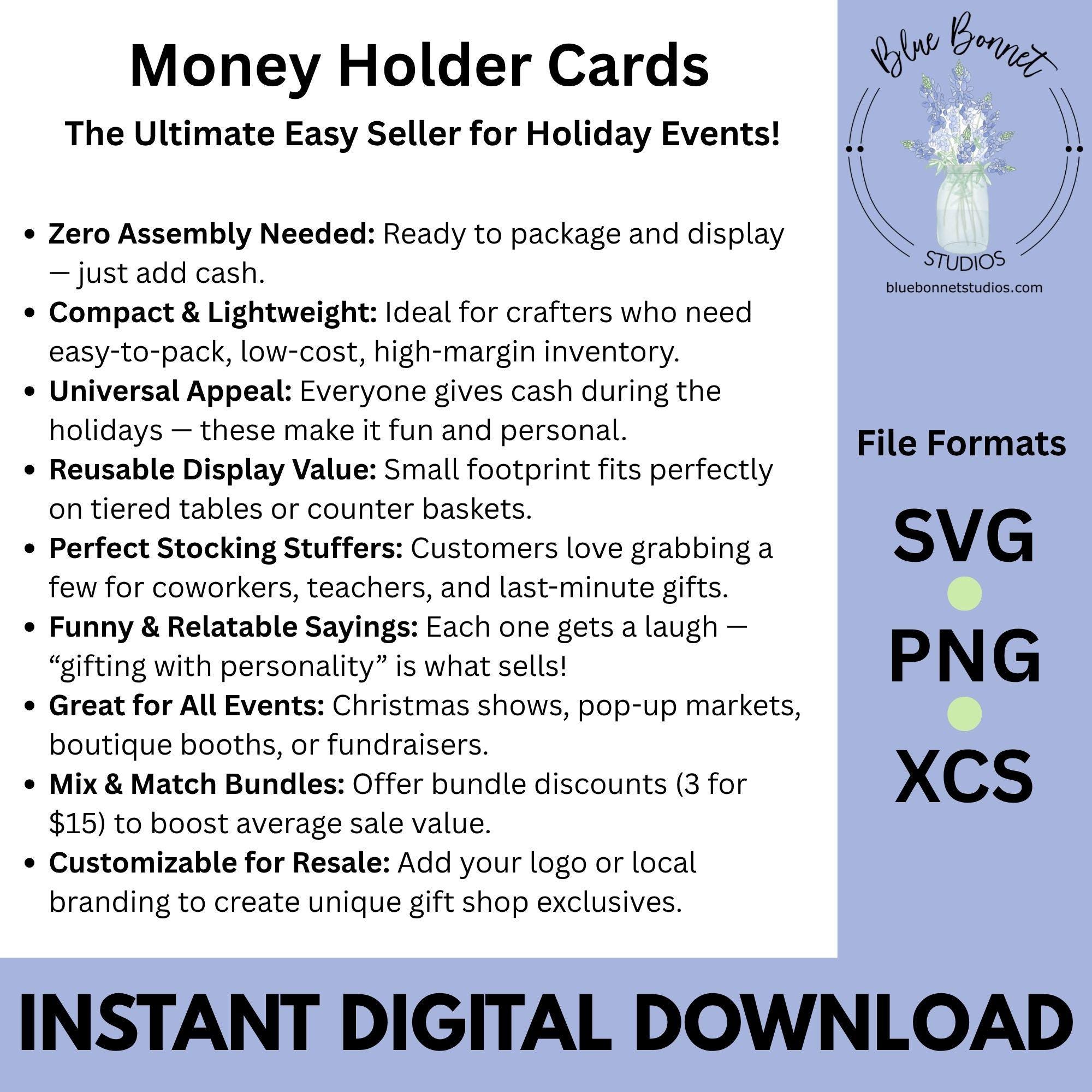 Stuffer Svg Funny Money Holder SVG Bundle • Laser Ready Engraved Cash Card Files ...