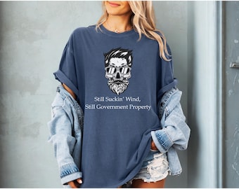Veteran Skull Design, Bearded Skull with Sunglasses, Patriotic Military Graphic,Cool Veteran Gift , Still Suckin Wind
