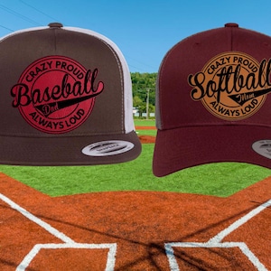Softbal moeder, vader patch SVG, digitale download, gegraveerd leren patchontwerp, Glowforge- en xTool-bestand, hoedenpatch, aanpasbaar XCS-bestand