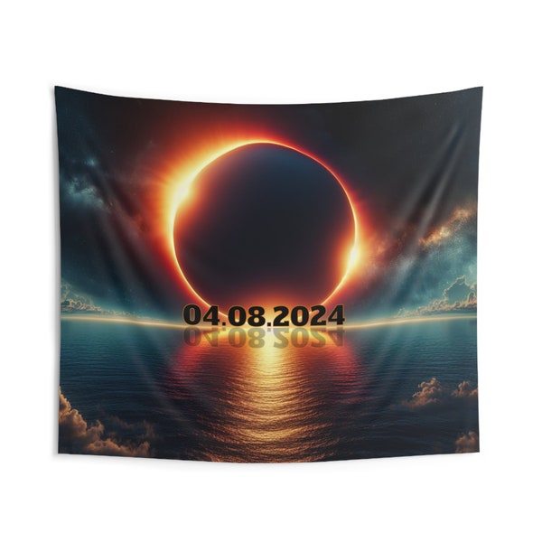 2024 Total Eclipse of the Sun Wall Tapestry-Celestial Home Decor