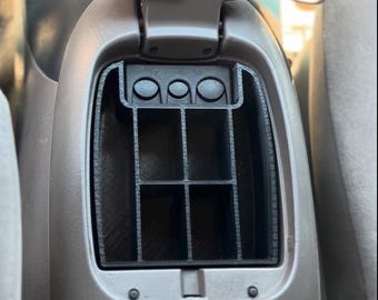 Toyota Tundra Sequoia Center Console Organizer, 1st Gen Tundra Double Cab Insert Tray, 2004 2005 2006 2007 Coin Slot, 3D Printed
