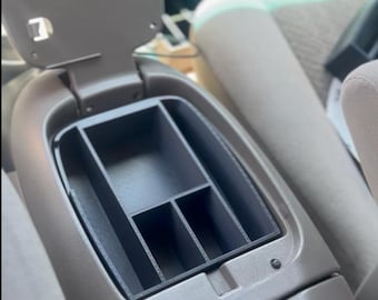 Toyota Tundra Sequoia Center Console Organizer, 1st Gen Tundra Double Cab Insert Tray, 2004 2005 2006 2007 No Coin Slot, 3D Printed