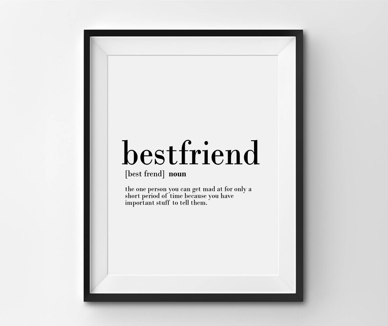 Best Friends Definition Funny Gift Idea for Best Friends Etsy