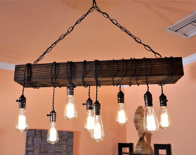 farmhouse chandelier-wood chandelier-rustic chandeliers-chandelier