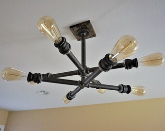 steampunk lamp, lamp, farmhouse chandelier, chandelier lighting made in california