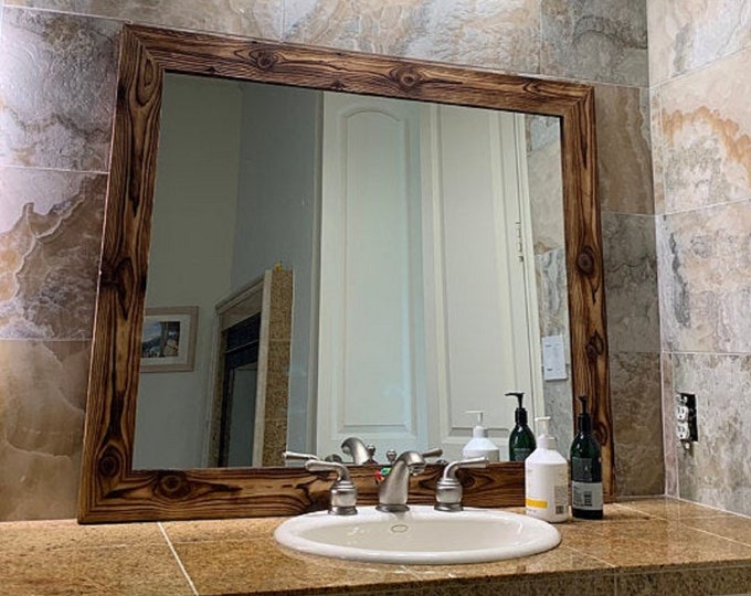 Bathroom Wall Mirrors | 10 sizes 10 colors | rustic bathroom mirror, bathroom mirror, bathroom vanity mirror