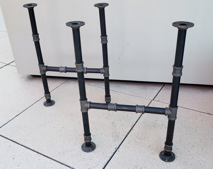 H type heavie duty metal table legs set of 2 the pipe is 1 inch and the fitting 3/4 free shipping