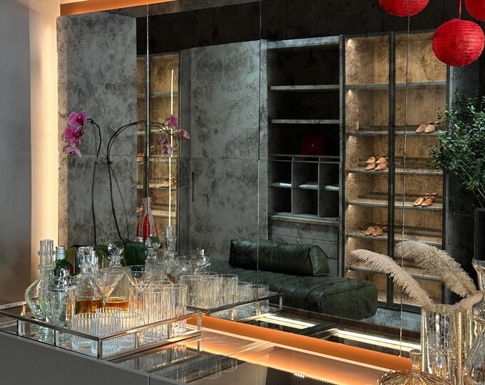 Antique Mirror Tiles 14x14 , vintage mirror, antique mirror tiles,22x22 and much more sizes are available, backsplash, wall decor