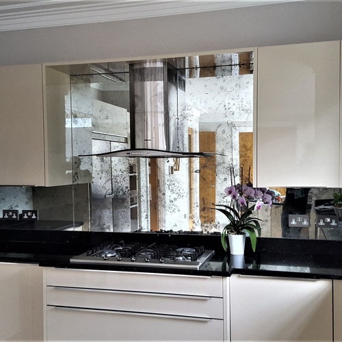 Kitchen Backsplash Antique Mirror Tiles Antique Mirror Etsy