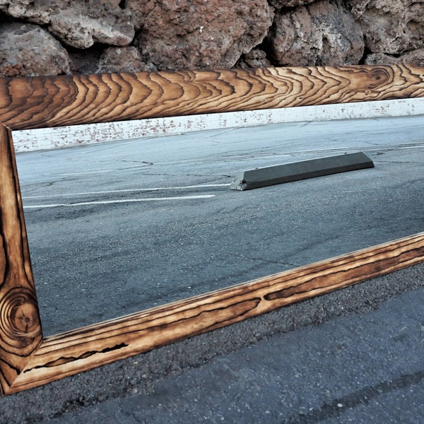 Reclaimed wood mirror/ floor mirror/ full length mirror/ wooden mirror/ wood framed mirrors / Wall mirror / vanity mirror / Mirror