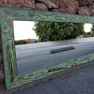 Reclaimed wood mirror,floor mirror, full length mirror, bathroom mirror, green mirror,wooden mirror, vanity mirror, Wall Mirro, Mirrorr