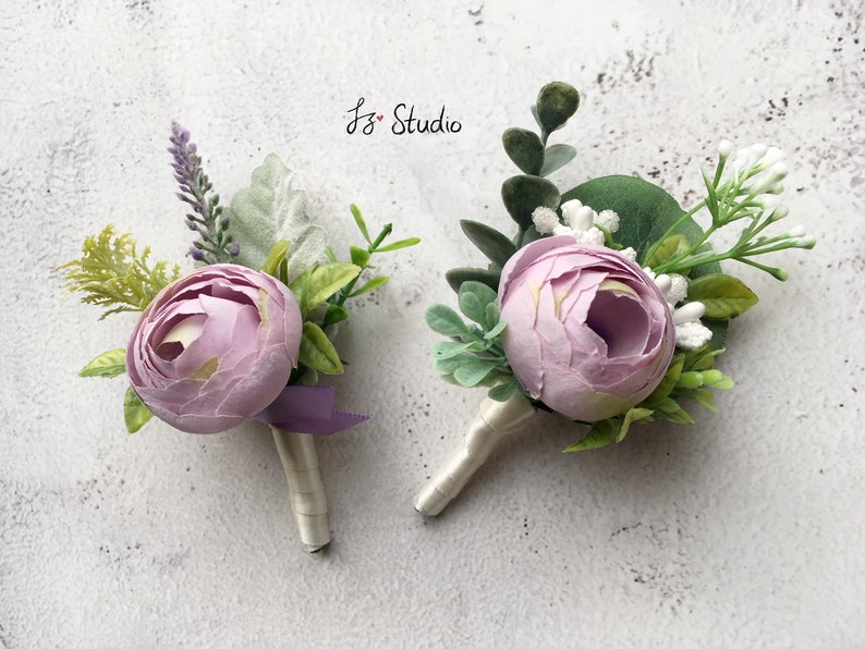 Fake Flower Boutonniere Wrist Corsage Set Camellia Faux Etsy